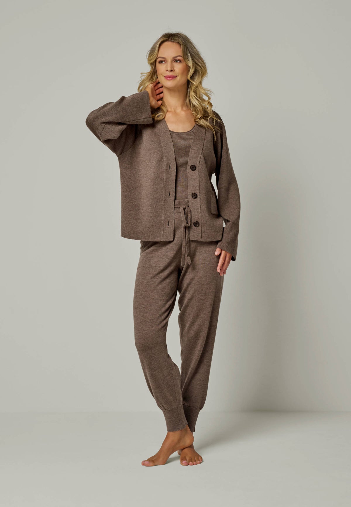 PANTS BELLA - Edle Merino Lounge Pants mit Taschen