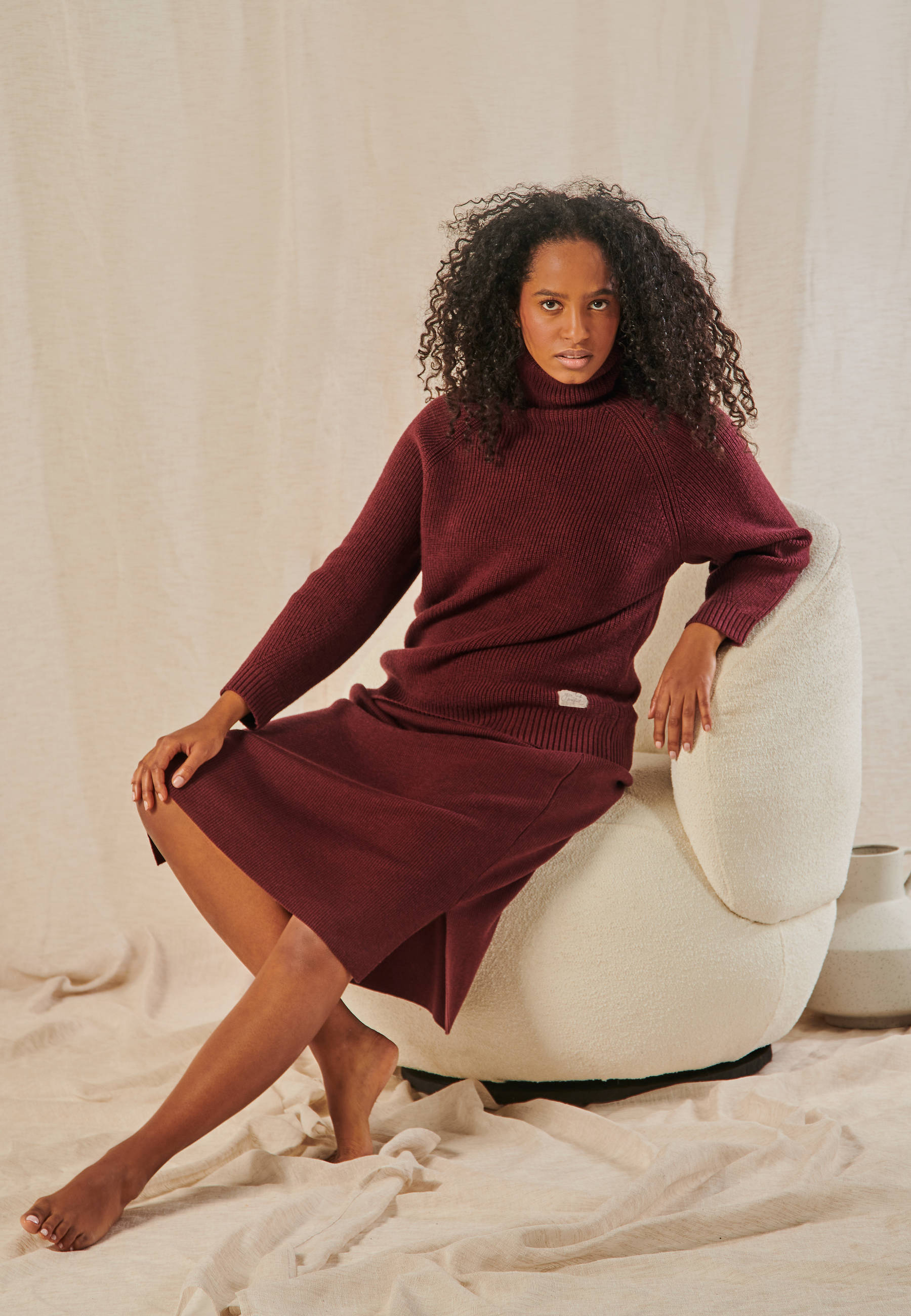 PULLOVER EVE - Stylish mock neck sweater