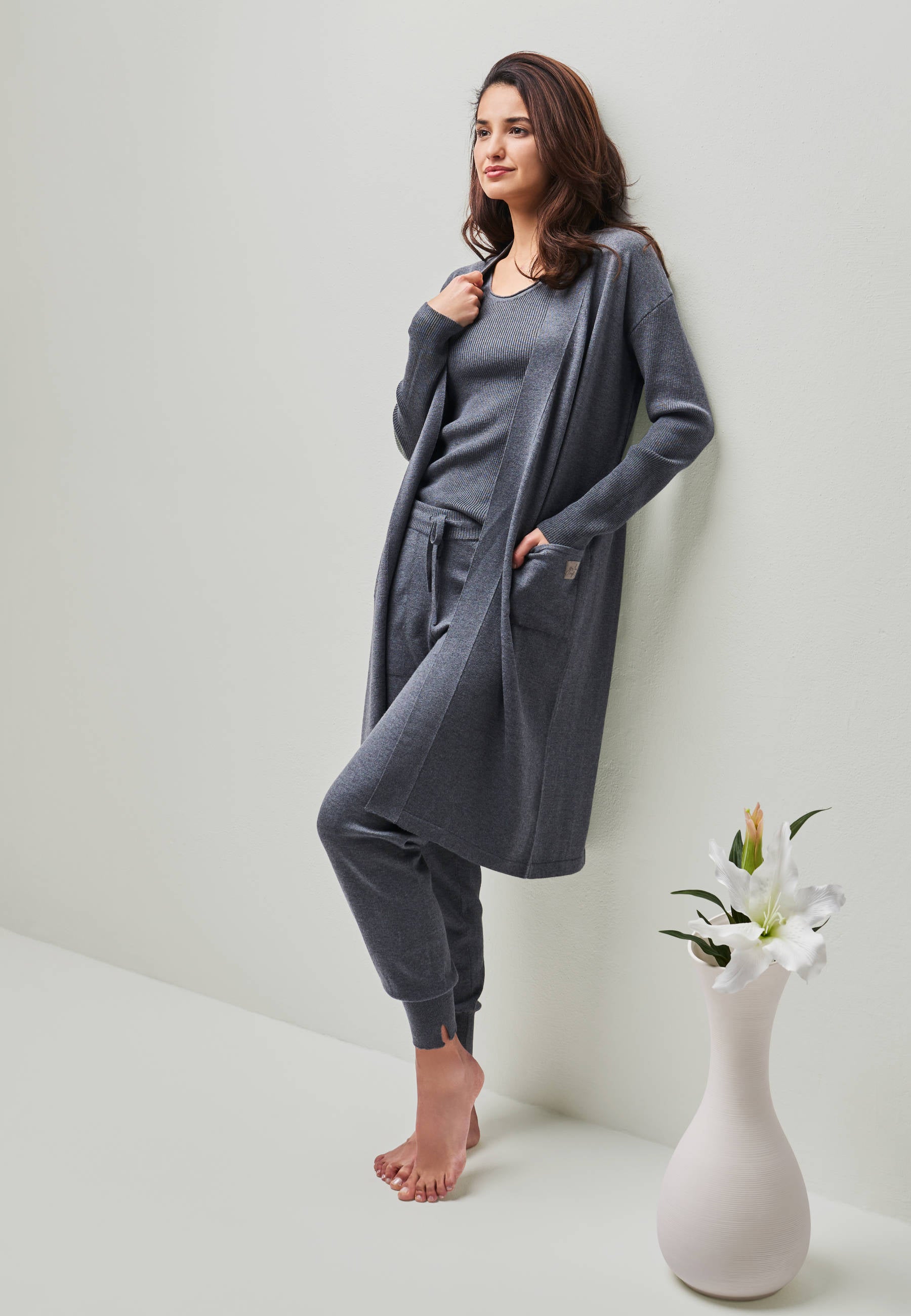 TOP BLOSSOM - ribbed merino top with round neck