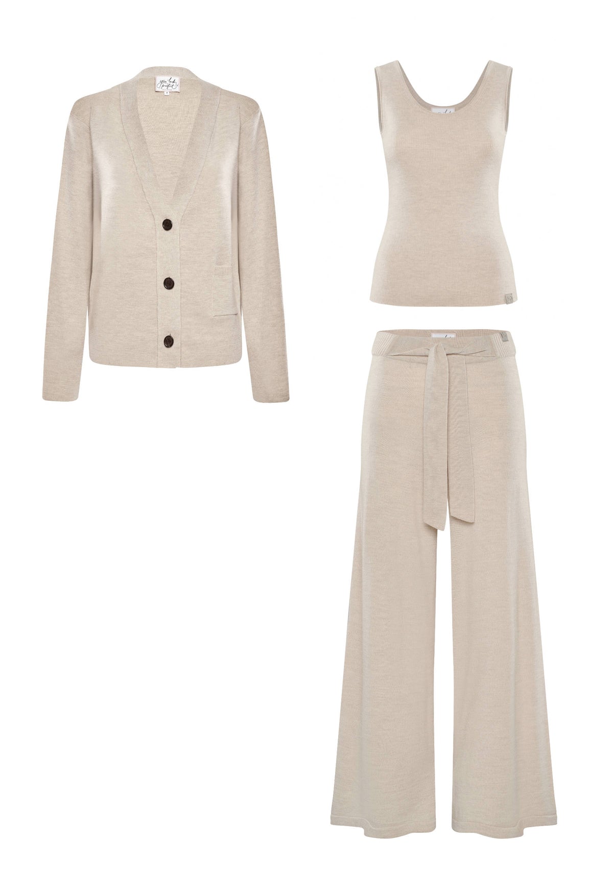 LOUNGEWEAR SET - Cardigan Gigi & Top Blossom & Pants Bailey