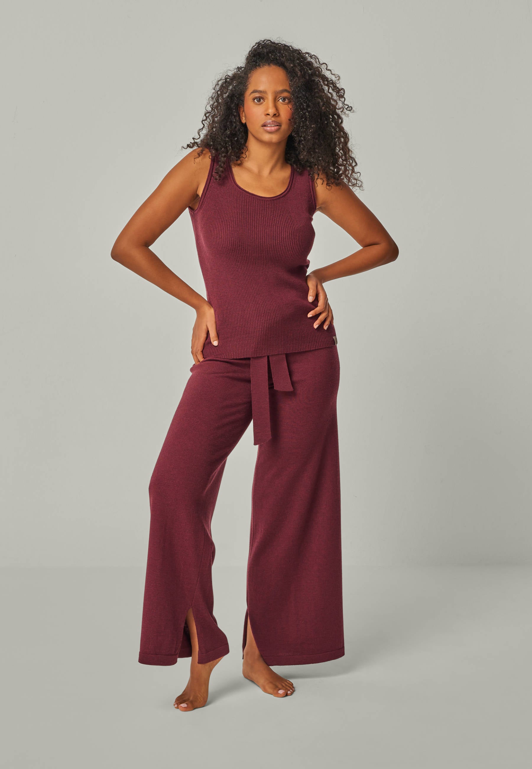 TOP BLOSSOM - ribbed merino top with round neck