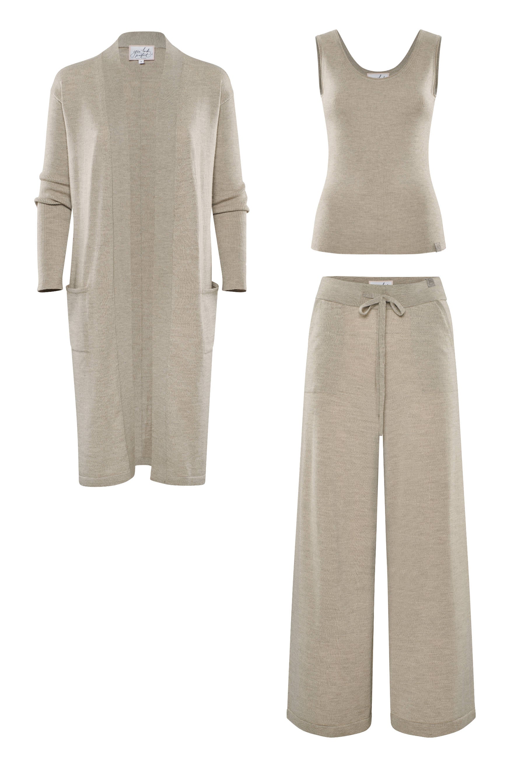 LOUNGEWEAR SET - Cardigan Blossom & Top Blossom & Pants Frida