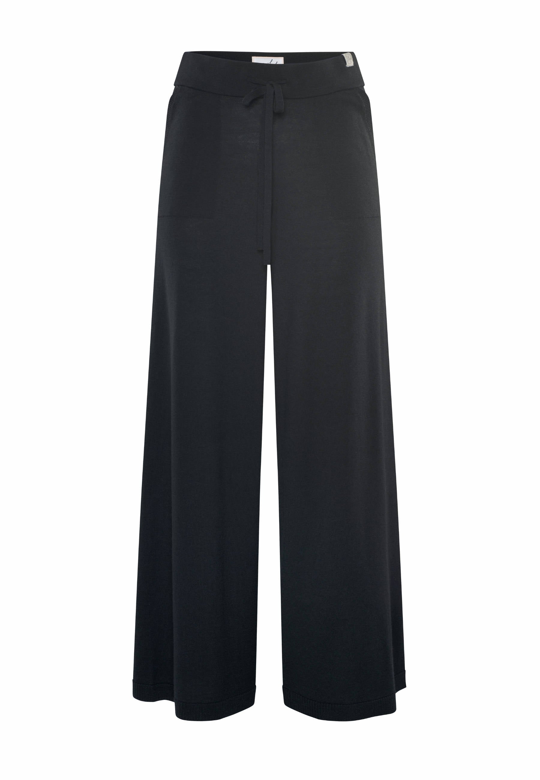 PANTS FRIDA - Wide knitted pants with pockets