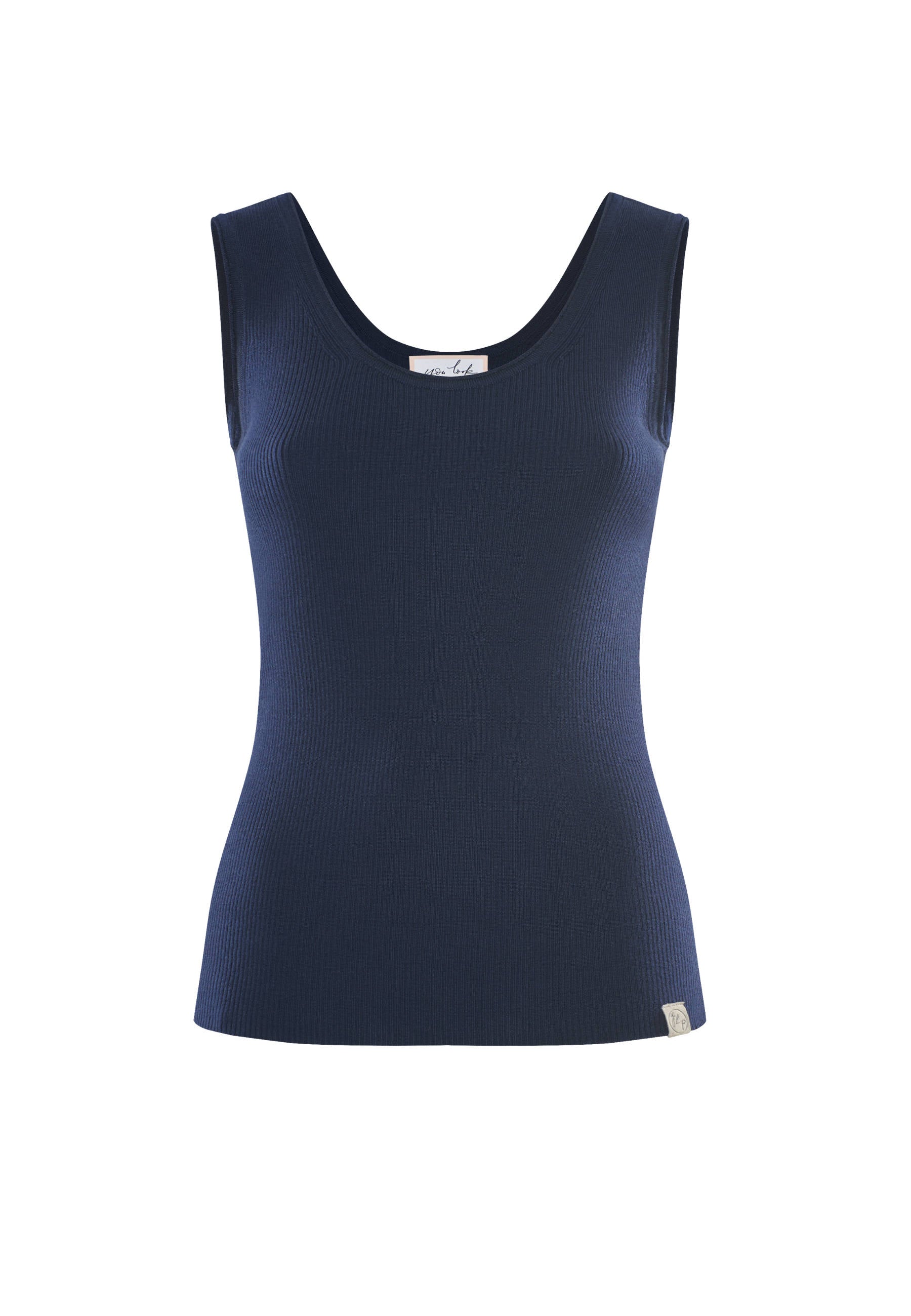 TOP BLOSSOM - ribbed merino top with round neck