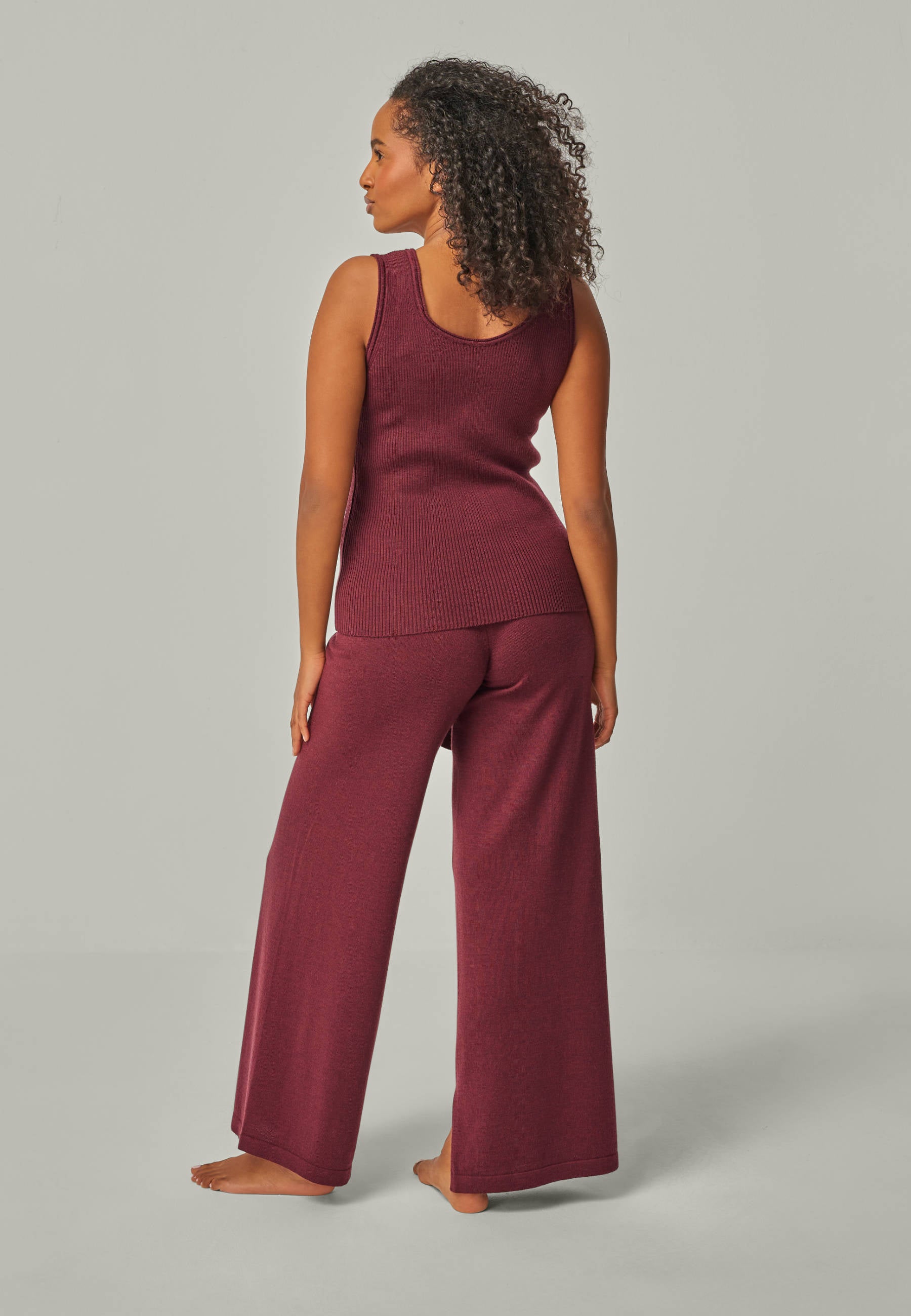 TOP BLOSSOM - ribbed merino top with round neck