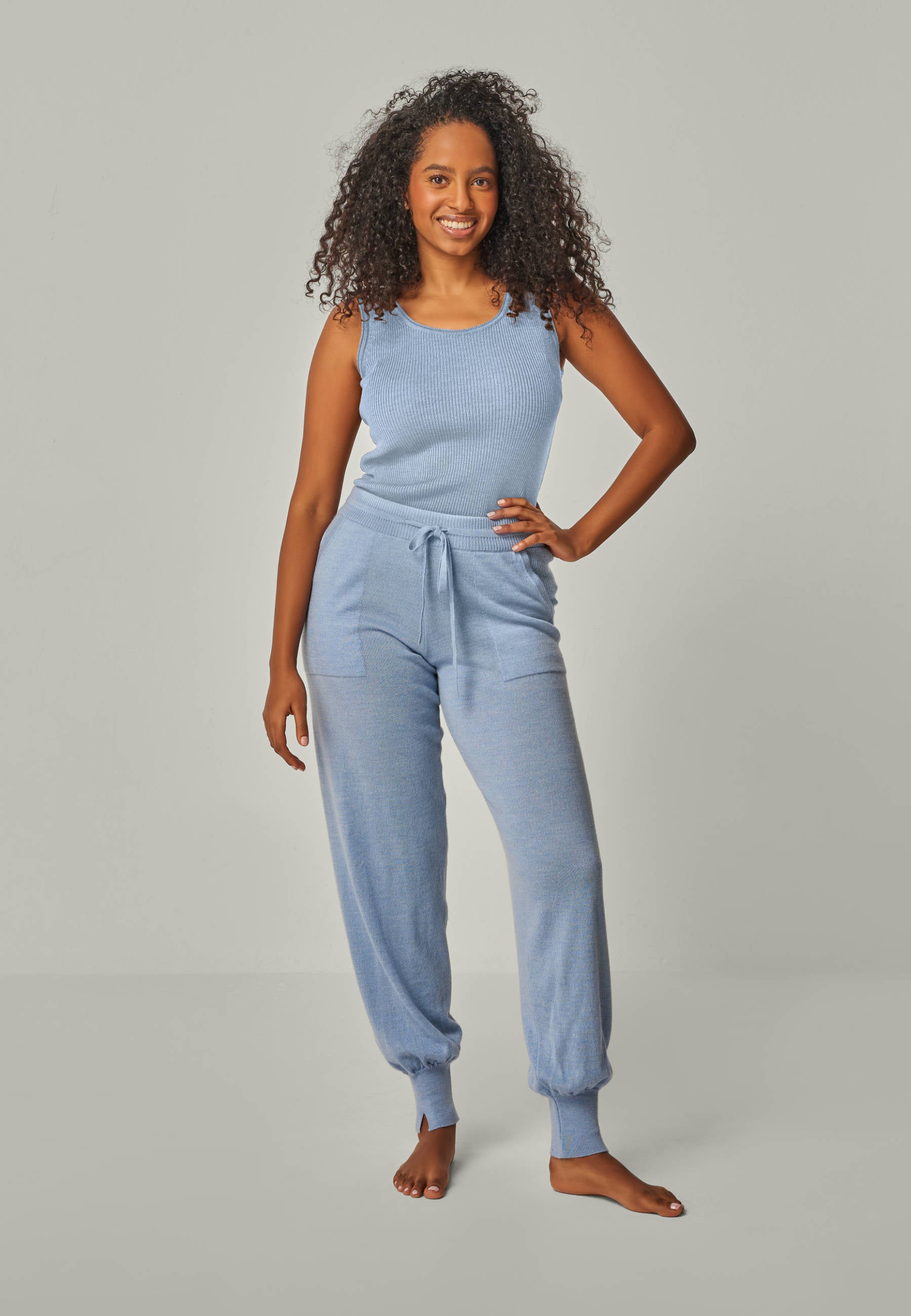 TOP BLOSSOM - ribbed merino top with round neck