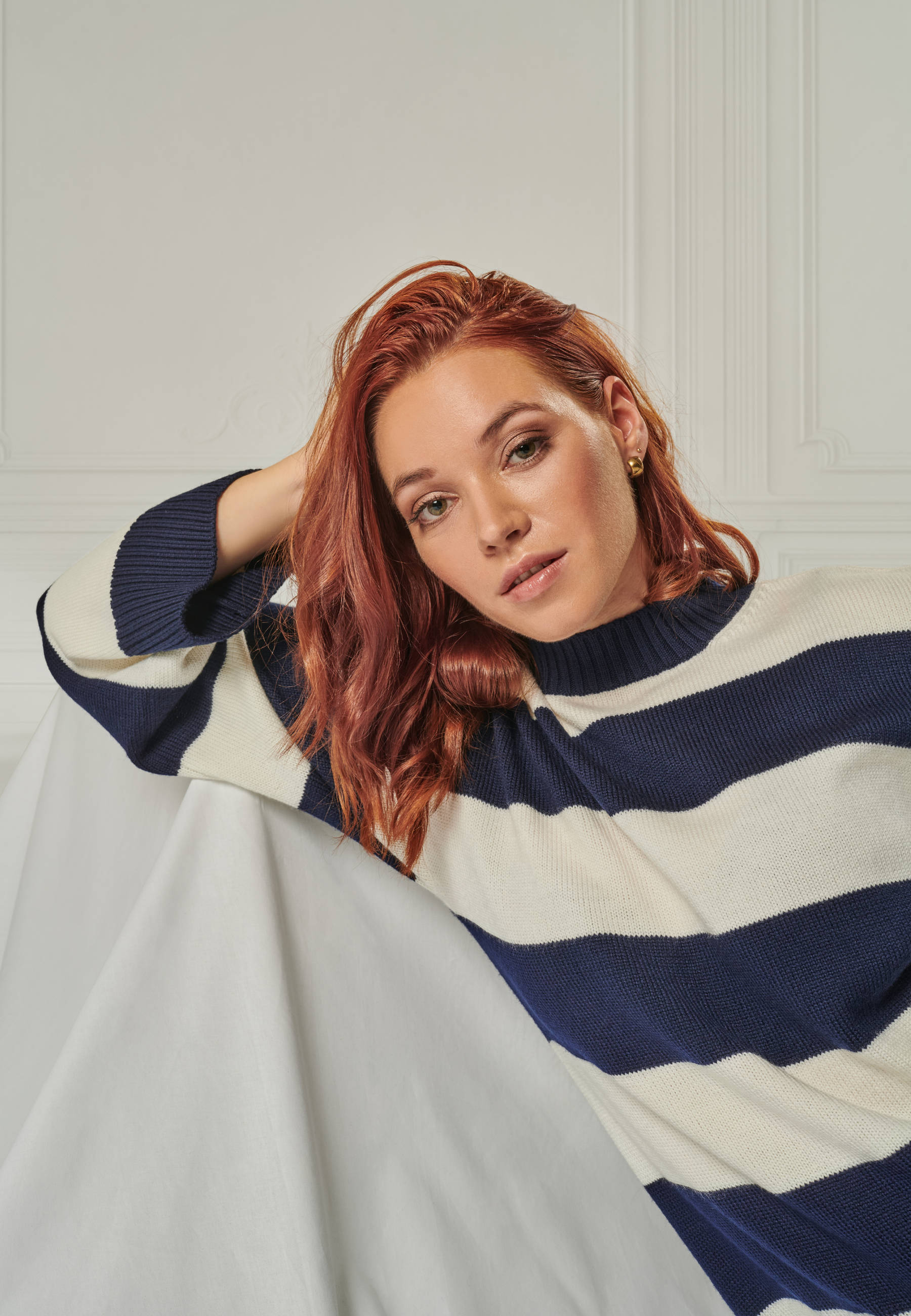 PULLOVER FELIA - Relaxed block stripe jumper in merino