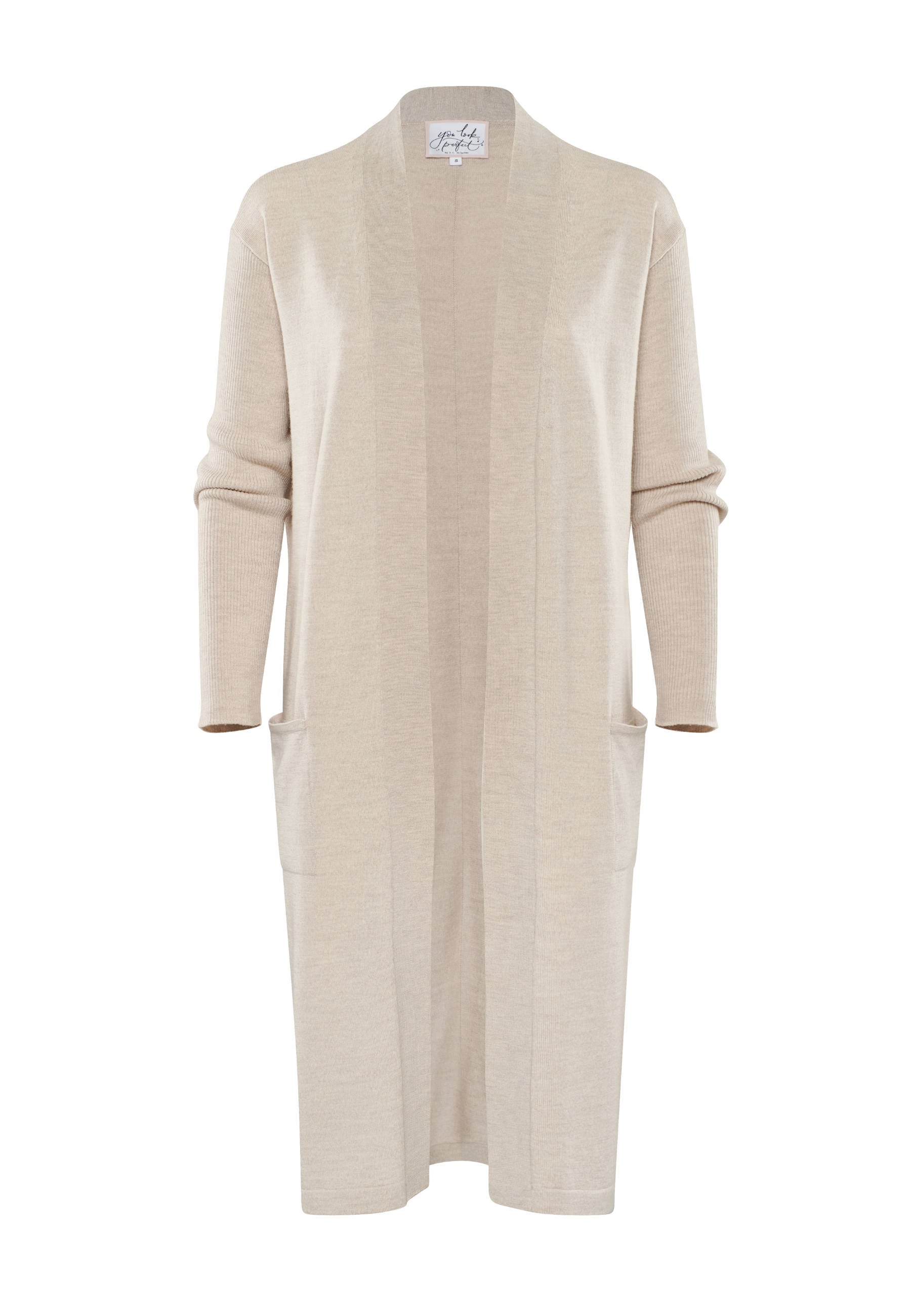 CARDIGAN BLOSSOM - Long Merino Cardigan with Pockets