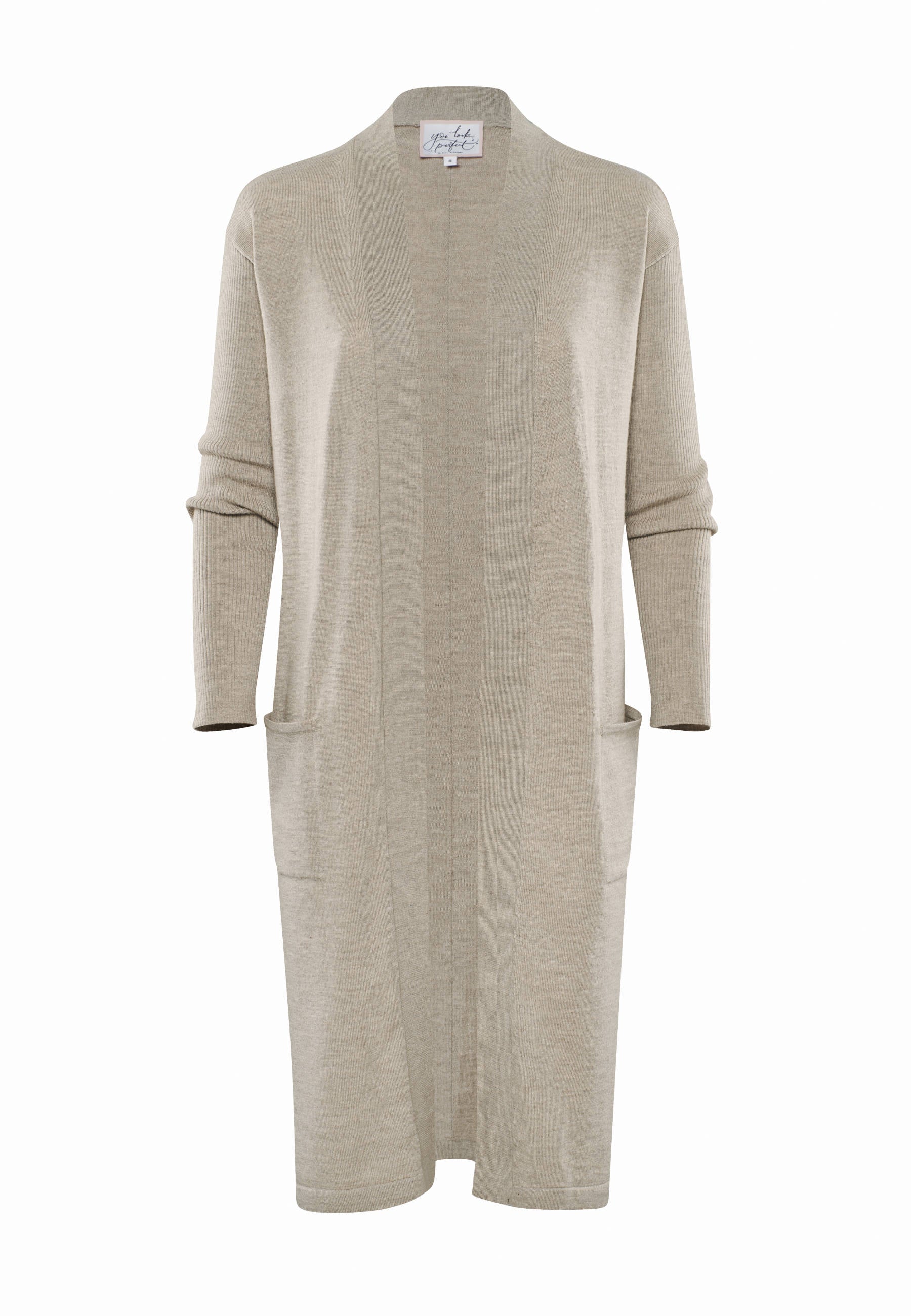 CARDIGAN BLOSSOM - Long Merino Cardigan with Pockets