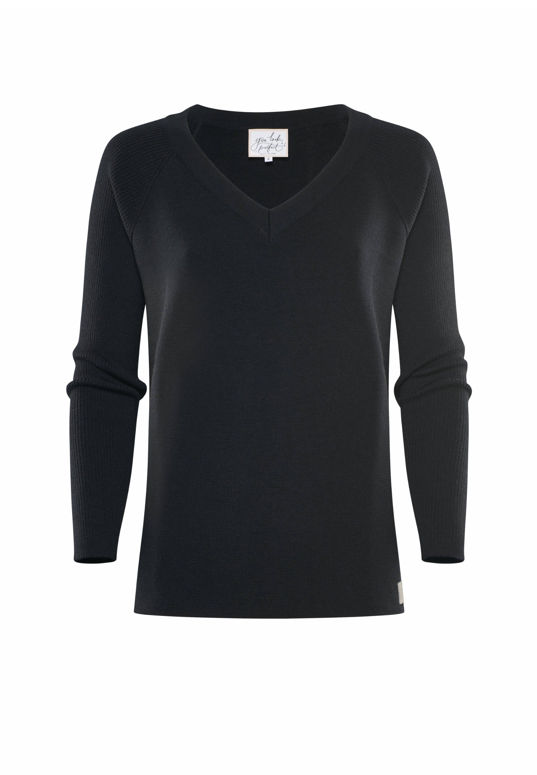 PULLOVER DORINA - Merino Pullover mit V-Ausschnitt