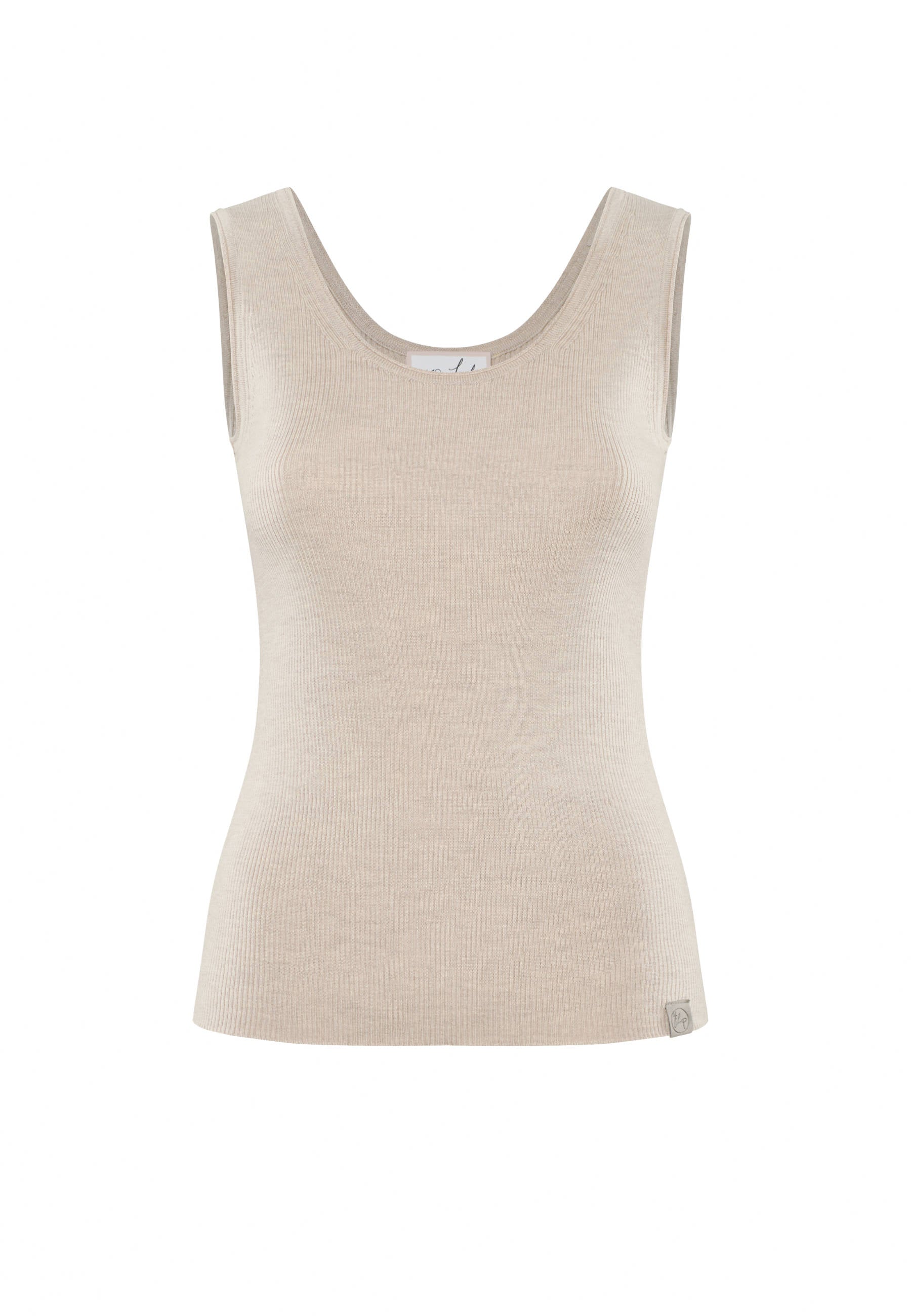 TOP BLOSSOM - ribbed merino top with round neck