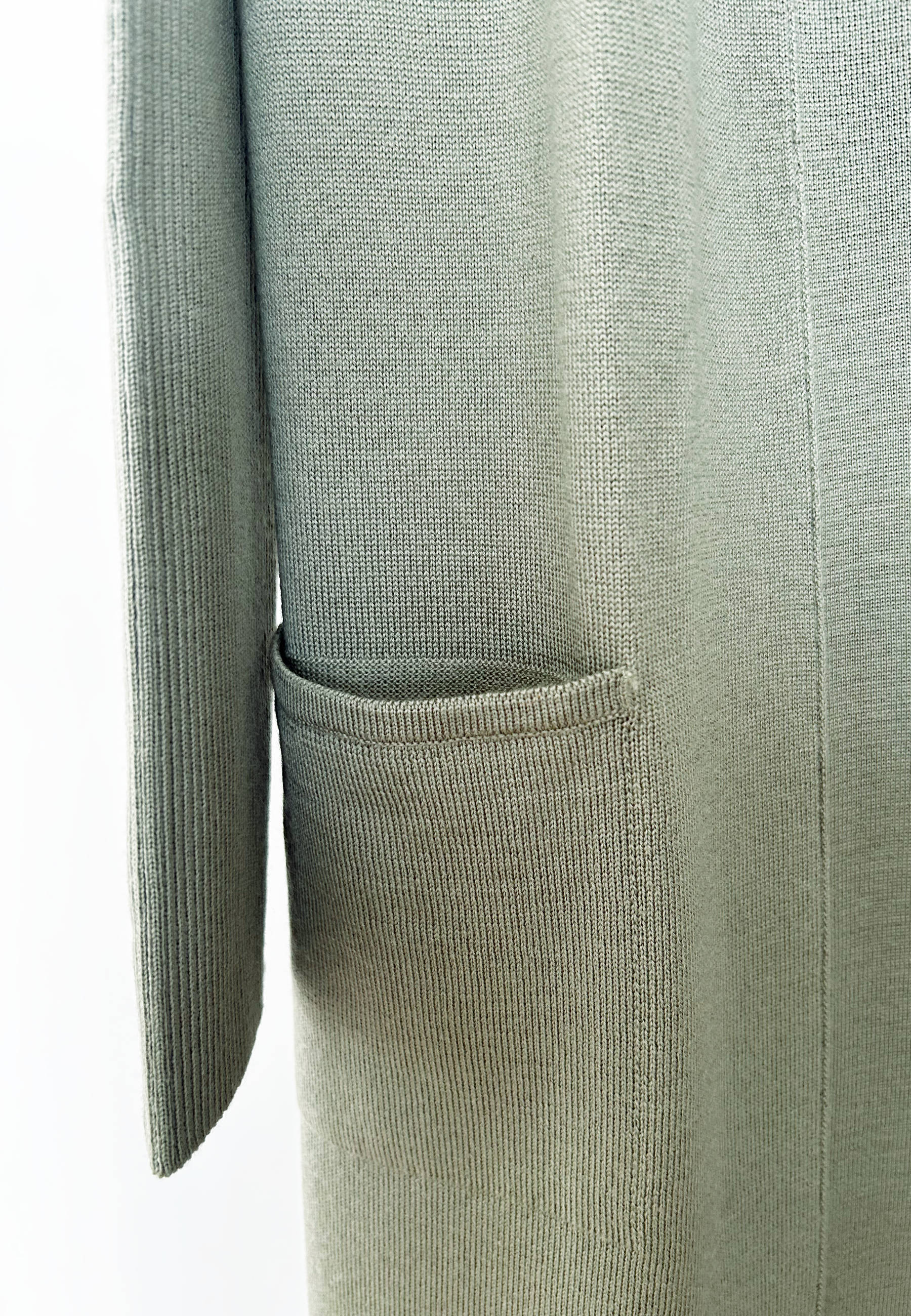 CARDIGAN BLOSSOM - Long Merino Cardigan with Pockets