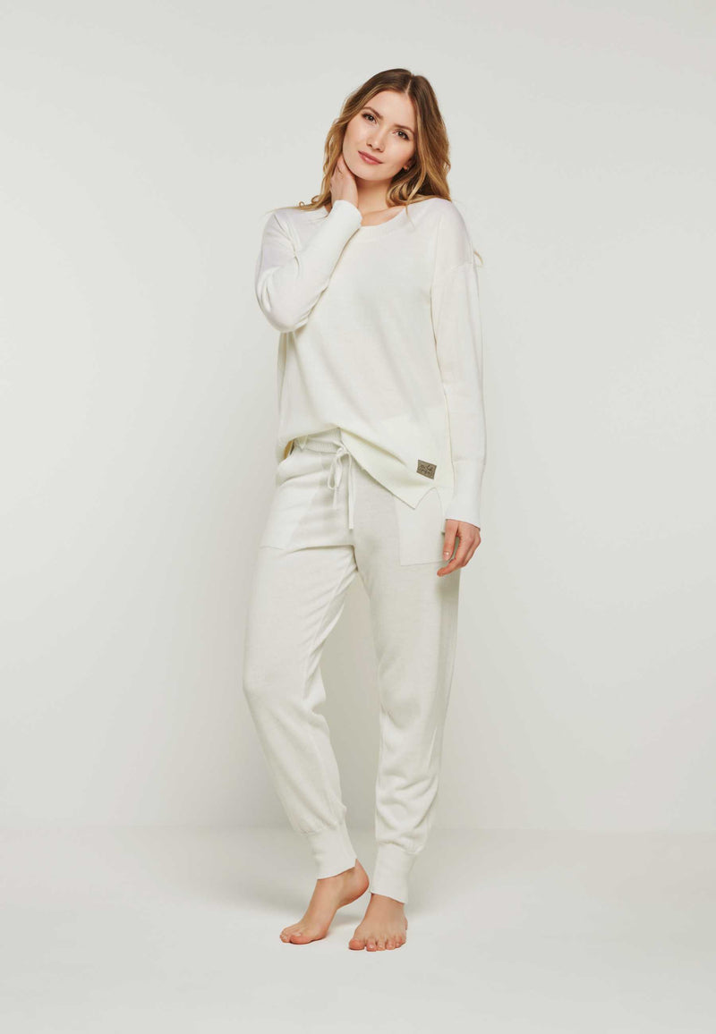 Loungewear Set mit Pullover BELLA in weiß