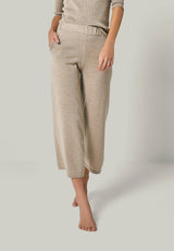 CULOTTE DANA - Wide 7/8 knit pants with side pockets