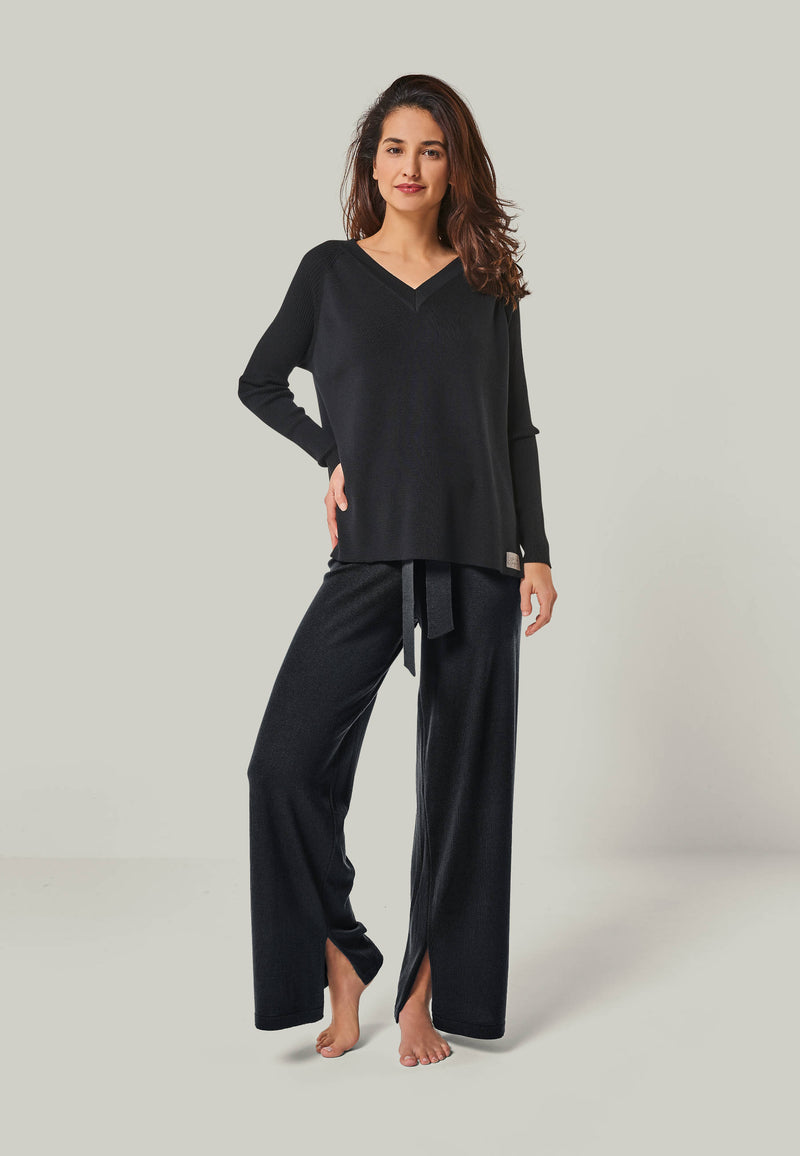 Loungewear set for ladies 100 merino knitwear