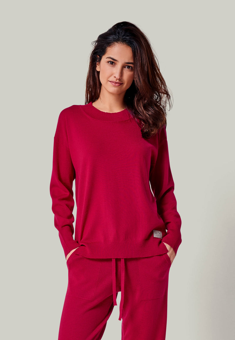 PULLOVER BELLA - Feinstrick Rundhals Pullover