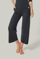 CULOTTE DANA - Wide 7/8 knit pants with side pockets