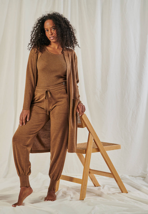 Stylish luxury loungewear for ladies Merino knitted homewear