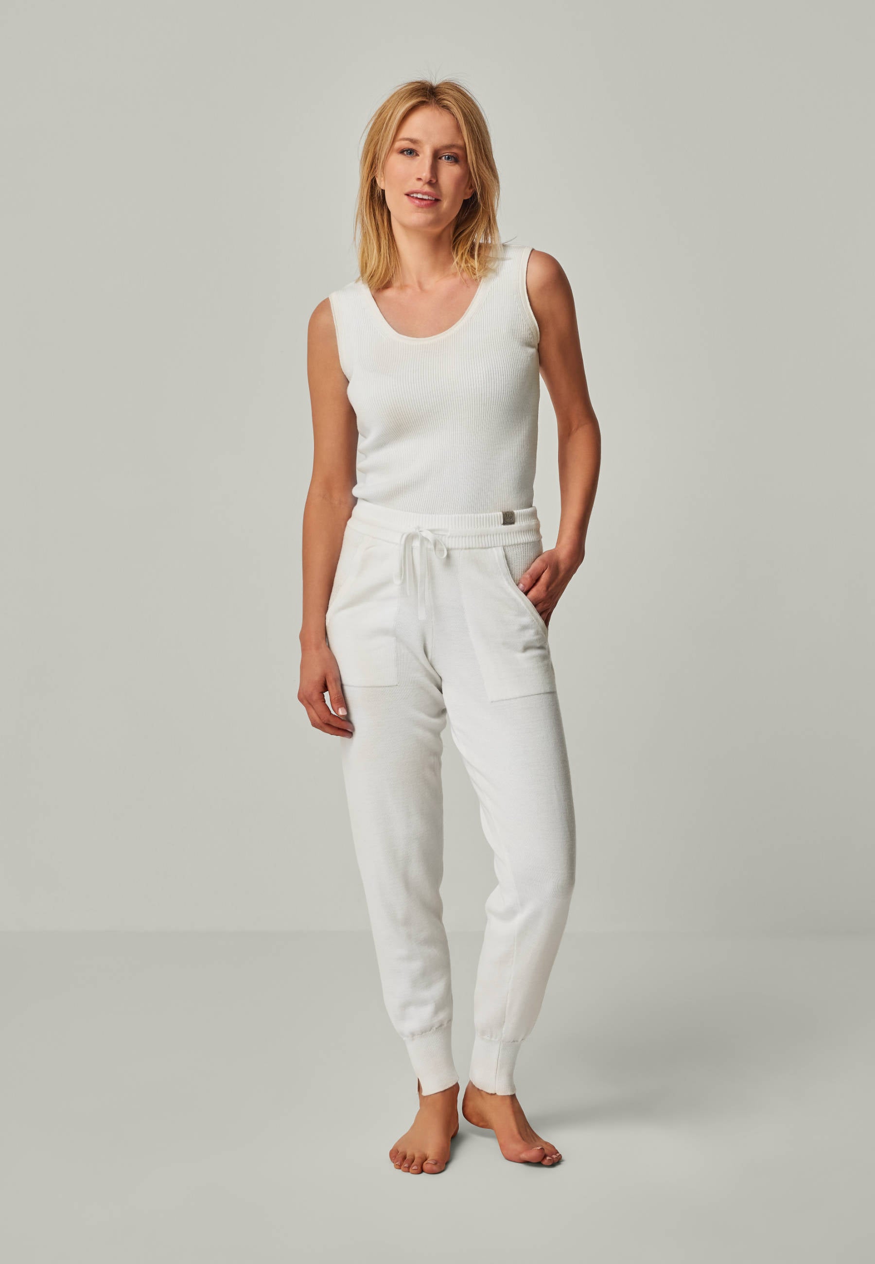 PANTS BELLA - Edle Merino Lounge Pants mit Taschen