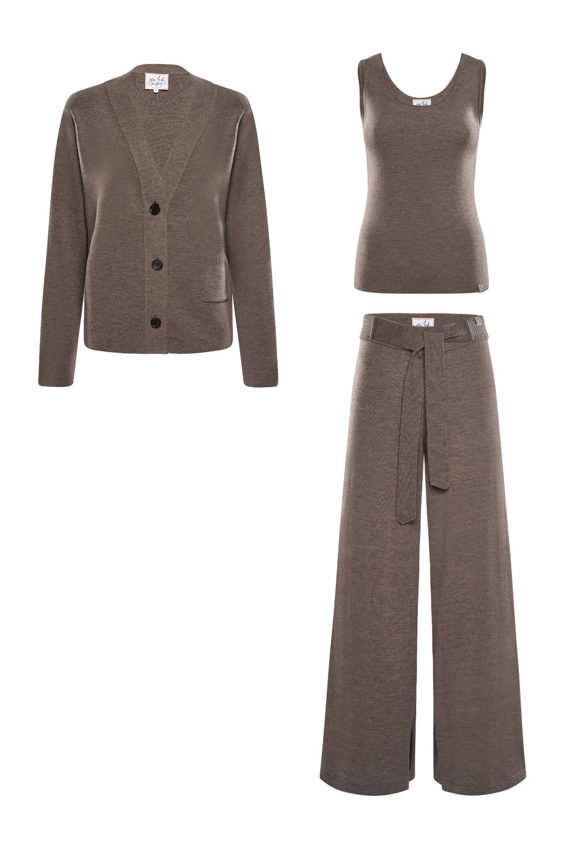 LOUNGEWEAR SET  - Cardigan Gigi & Top Blossom & Pants Bailey