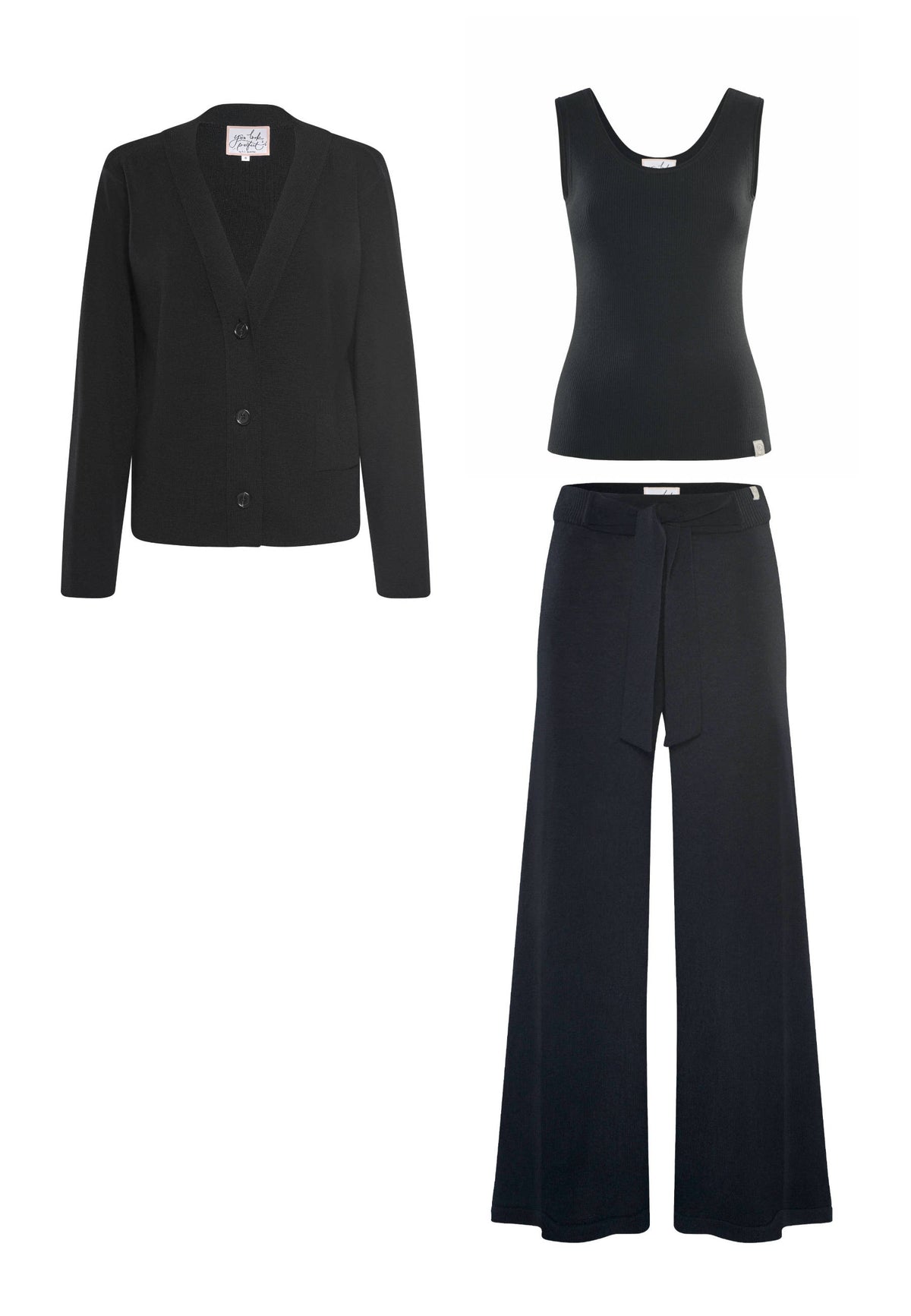 LOUNGEWEAR SET  - Cardigan Gigi & Top Blossom & Pants Bailey
