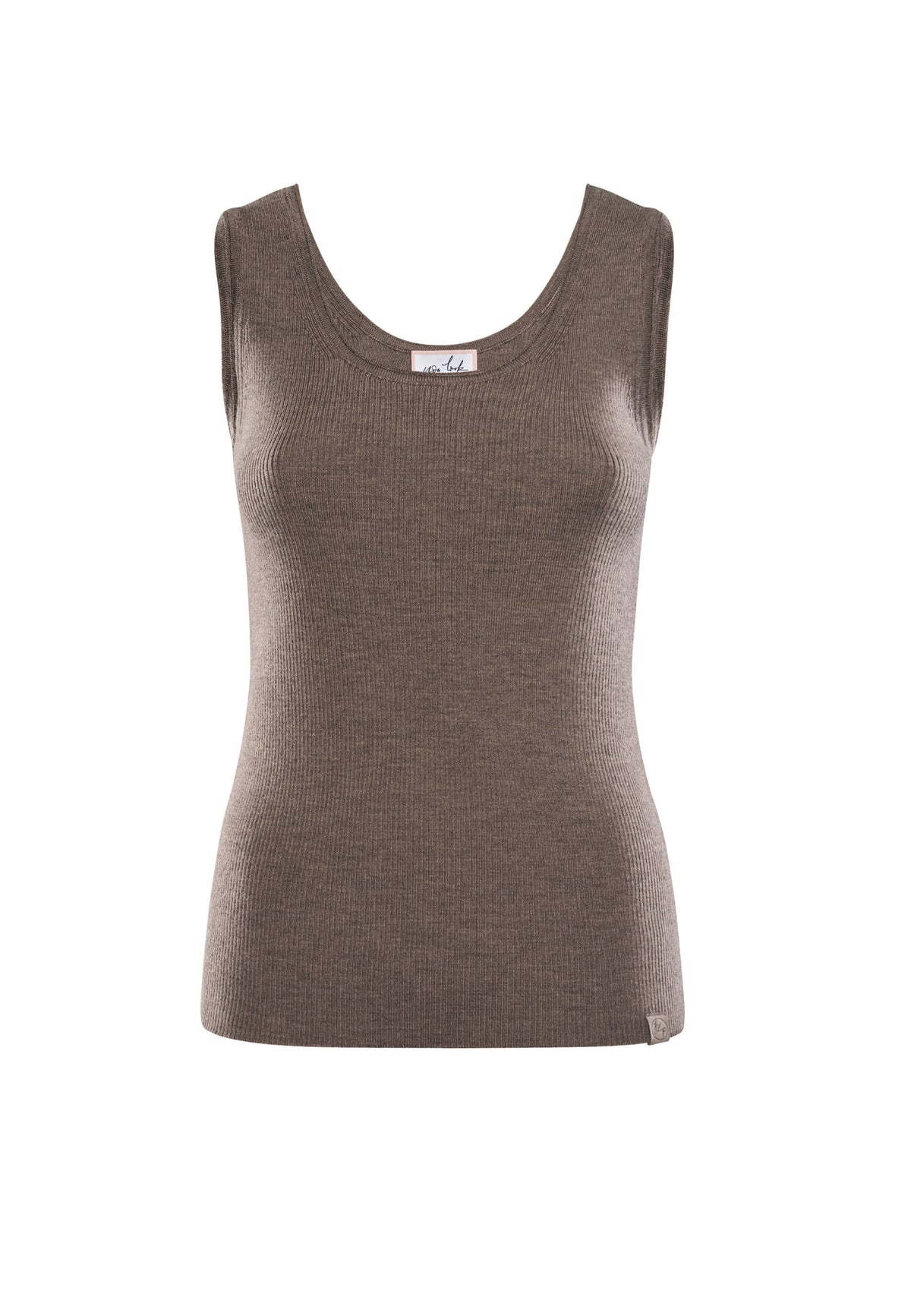 TOP BLOSSOM - Geripptes Merino Top mit Rundhals