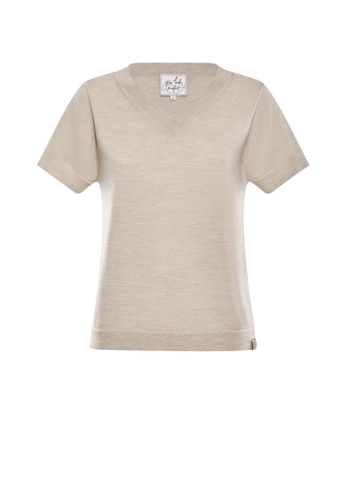 SHIRT GRETA - Stricktop mit V-Ausschnitt
