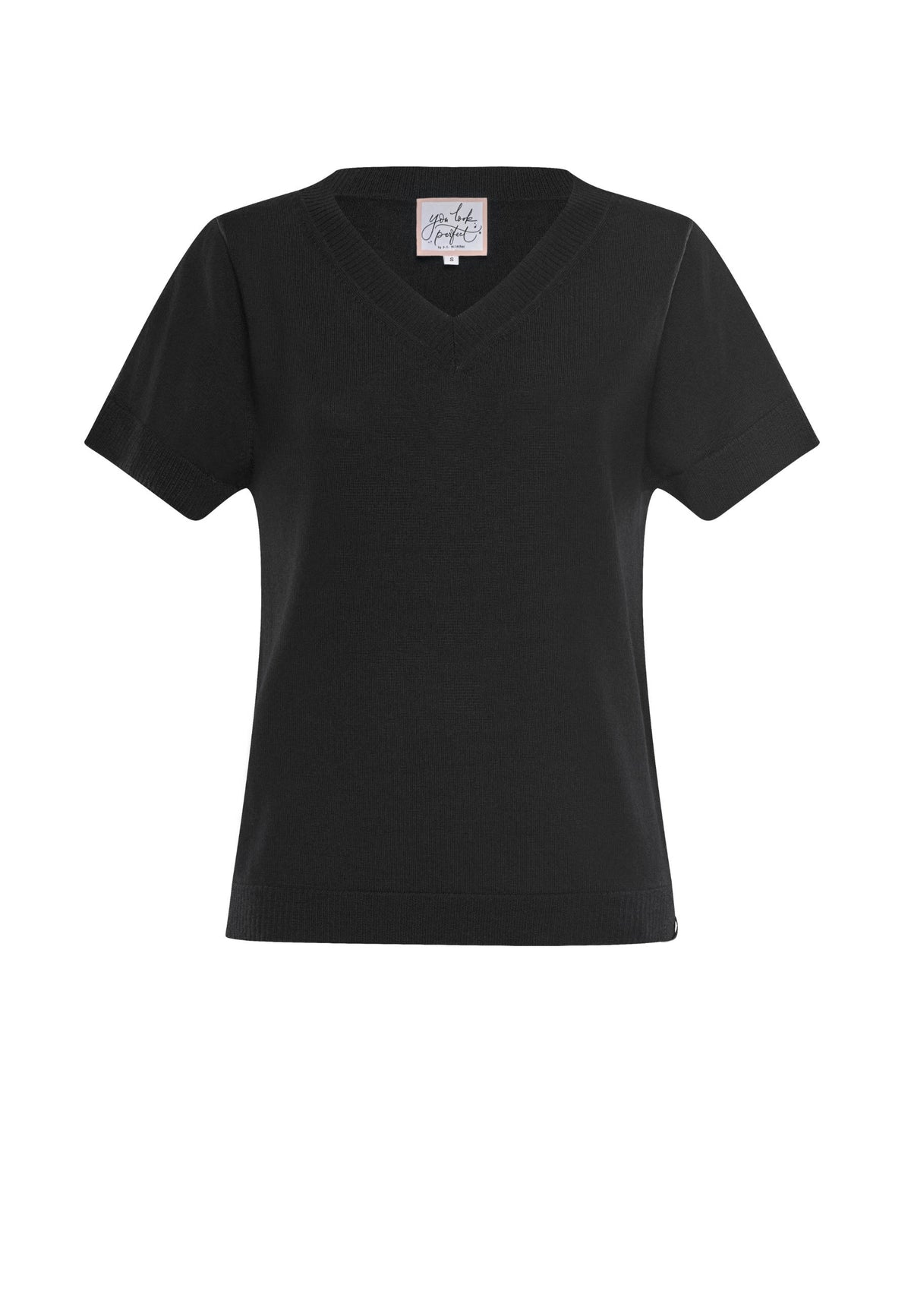 SHIRT GRETA - Stricktop mit V-Ausschnitt
