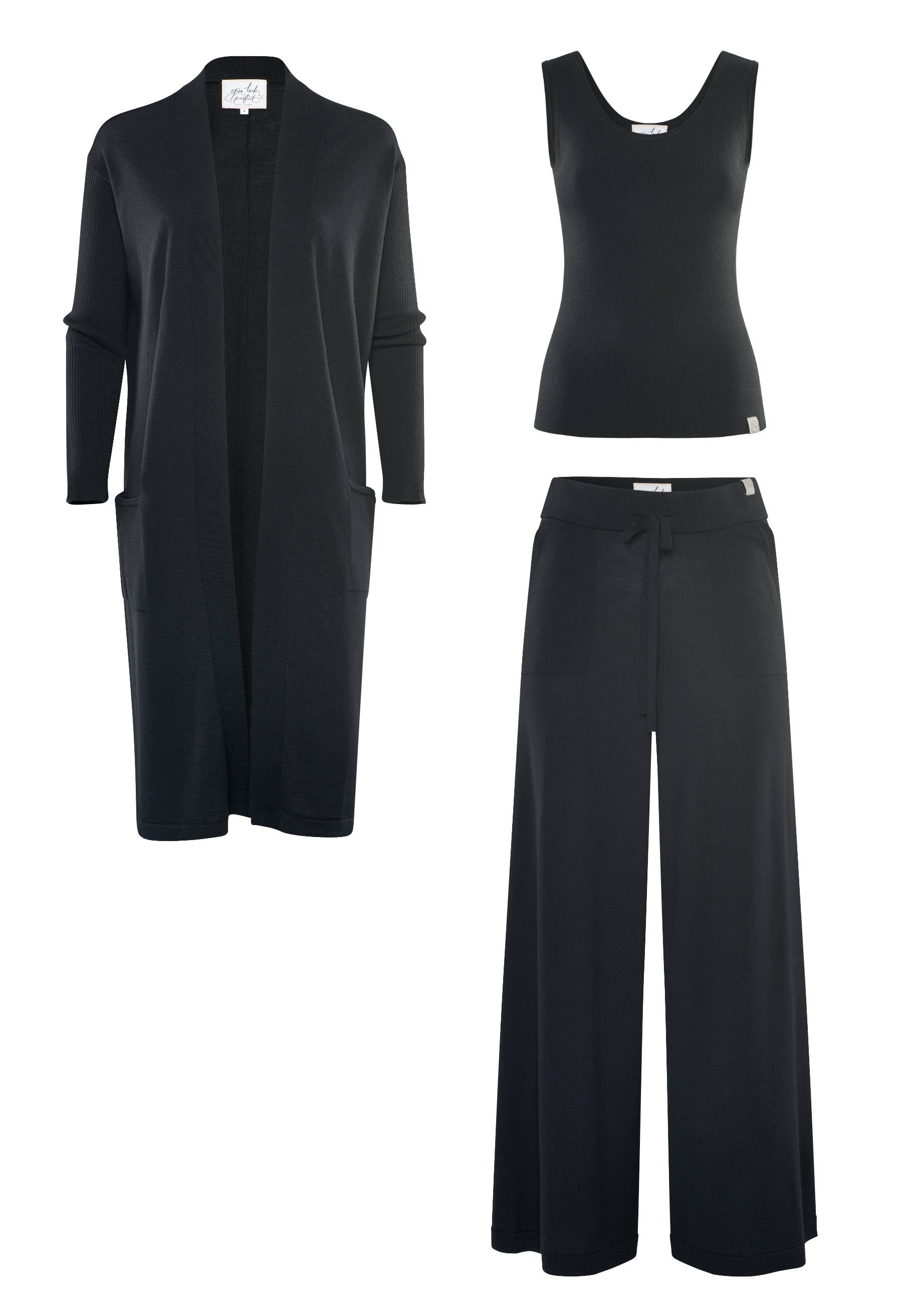 LOUNGEWEAR SET - Cardigan Blossom & Top Blossom & Pants Frida