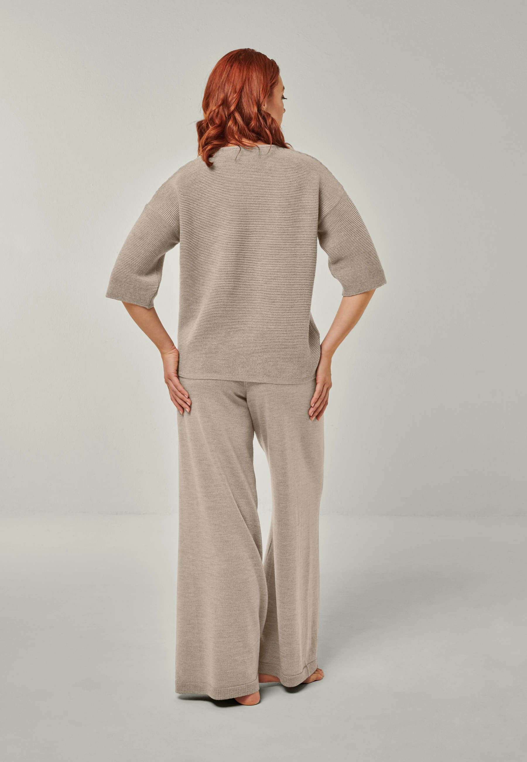 PULLOVER FAY - Half-sleeved sweater in structured knit