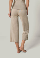 CULOTTE DANA - Wide 7/8 knit pants with side pockets