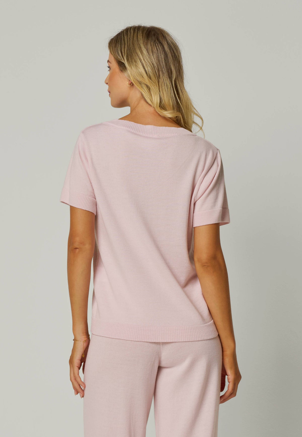 SHIRT GRETA - Stricktop mit V-Ausschnitt