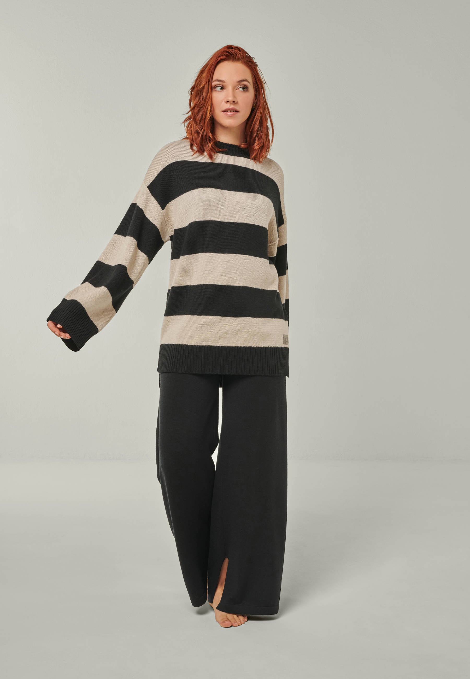 PULLOVER FELIA - Relaxed block stripe jumper in merino