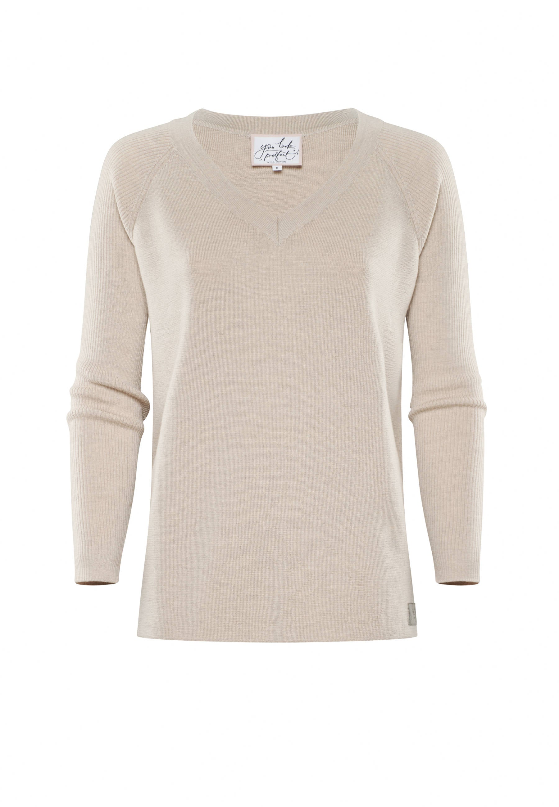 PULLOVER DORINA - Merino Pullover mit V-Ausschnitt