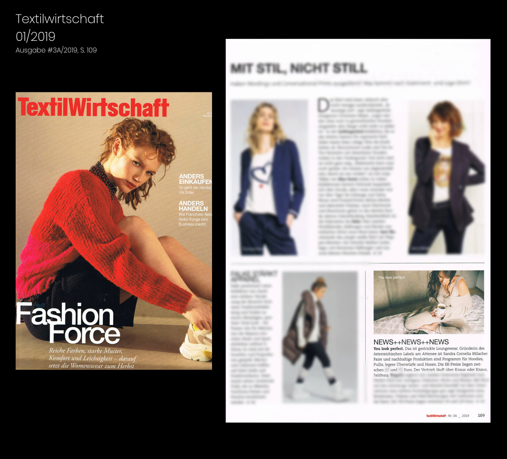 you look perfect Presseauszug Interview Textilwirtschaft