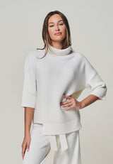 PULLOVER BAILEY - Asymmetrischer Merino Rollkragenpullover