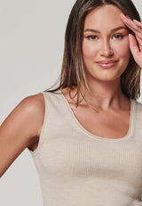 TOP BLOSSOM - ribbed merino top with round neck