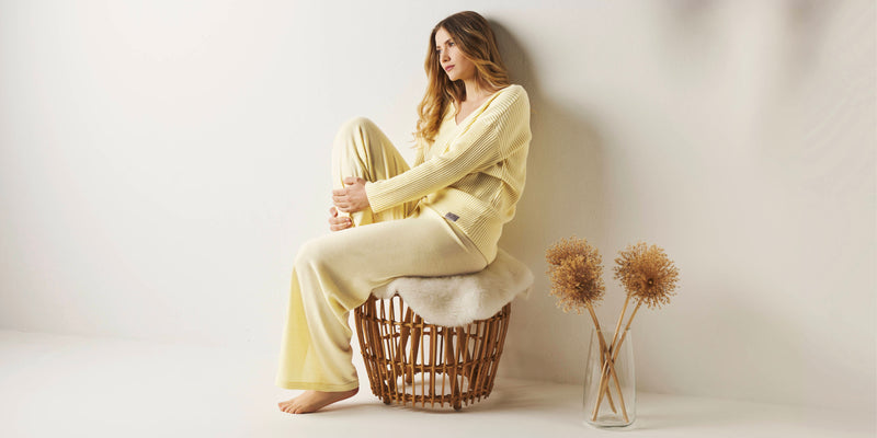 gelbe Loungewear modern Damen