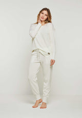 Loungewear Set mit Pullover BELLA in weiß