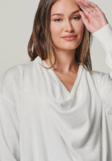 Wickelcardigan aus 100% Merino-Strick