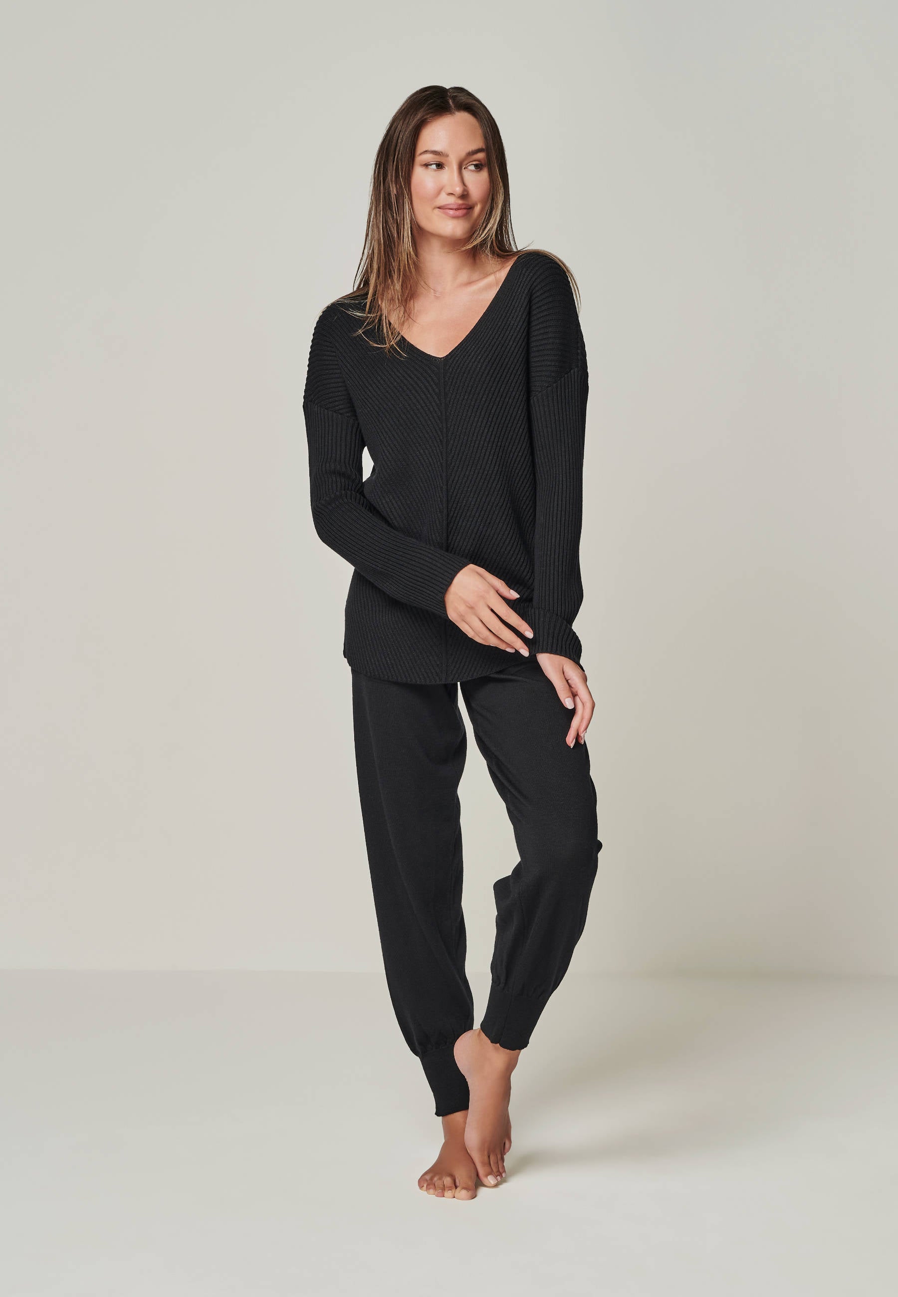 PANTS BELLA - Edle Merino Lounge Pants mit Taschen
