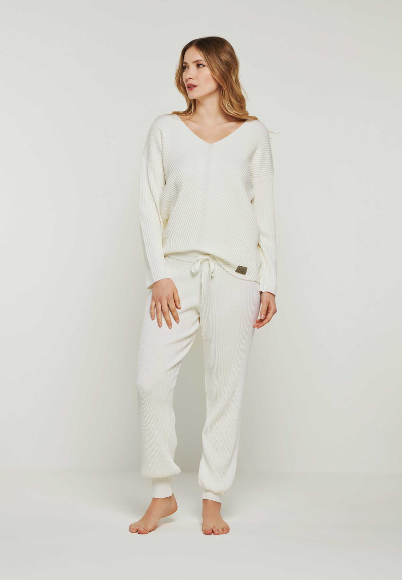 Merino Loungewear Set für Damen auch in weiß erhältlich