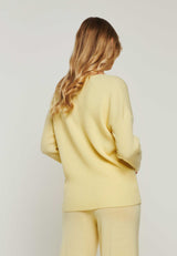 Grobstrickpullover BLOSSOM aus Merino Wolle in gelb