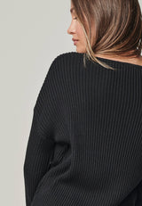 PULLOVER BLOSSOM - Merino knitted pullover V neck