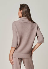 PULLOVER BAILEY - Asymmetrischer Merino Rollkragenpullover