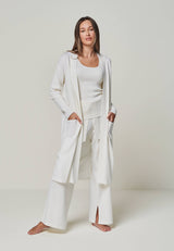 Weißes Homewear Set für Damen aus nachhaltigem Merinogarn